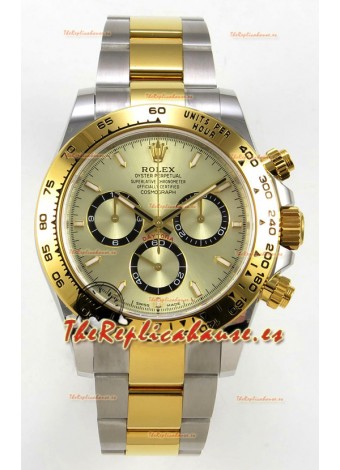 Reloj Rolex Daytona 126503 bicolor con esfera dorada y MVMNT con volante de inercia variable, superclon