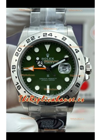 Reloj Rolex Explorer II Tree Hunter con esfera verde Superclon