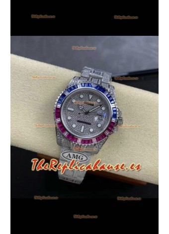 Reloj réplica suizo Rolex Submariner 116610 Iced Out Edition 2