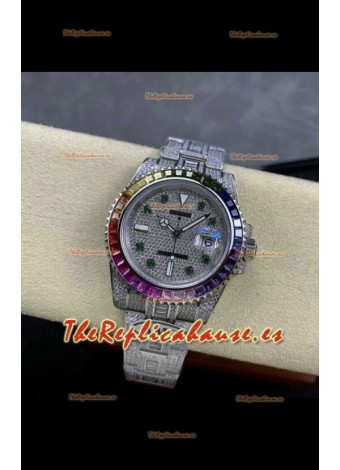 Reloj réplica suizo Rolex Submariner 116610 Iced Out Edition 10