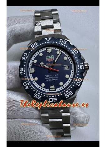 Reloj réplica japonés Tag Heuer Formula 1 con esfera azul y movimiento automático