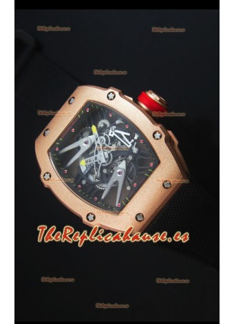 Richard Mille RM027 Tourbillon Reloj Suizo Edición Rafael Nadal Caja en Oro Rosado