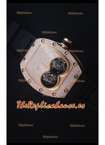 Richard Mille RM053 Tourbillon Pablo Mac Donough Reloj Replica Suizo Caja en Oro Rosado