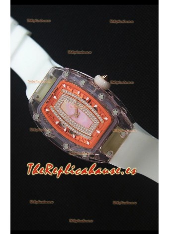 Richard Mille RM07-02 Sapphir Ladies Reloj Replica Suizo Dial en Rosado Perla