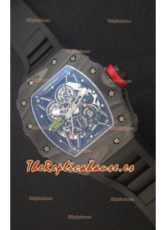 Richard Mille RM035-2 Rafael Nadal Caja de Carbón Forjado con Corona Roja