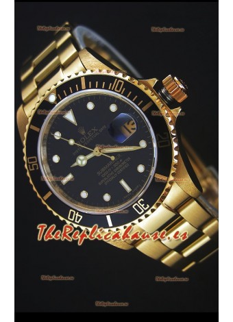Rolex Submariner 16618 Reloj Replica 1:1 en Oro con Movimiento Suizo 3135