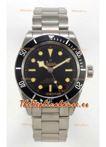 Reloj Tudor Black Bay 41 con esfera y bisel negros, réplica del Oyster Superclon