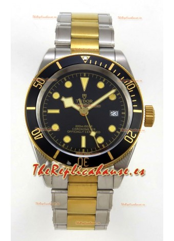 Reloj Tudor Black Bay 41 bicolor oro amarillo esfera negra Superclon