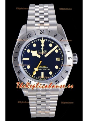 Reloj Tudor Black Bay PRO 79470-0001 GMT con esfera negra y Jubilee Superclon