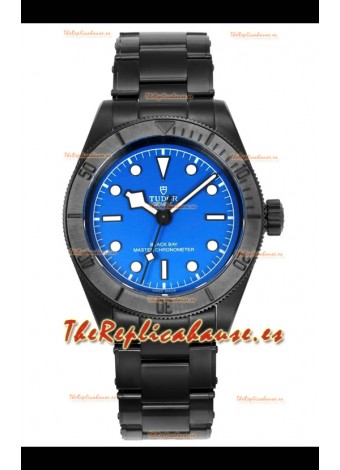Reloj réplica suizo Tudor Black Bay con caja PVD y esfera azul