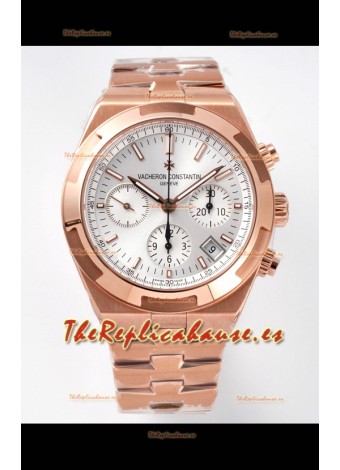 Reloj Vacheron Constantin Overseas Cronógrafo con Esfera de Acero y Oro Rosa Superclon