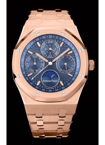 Audemars Piguet Royal Oak Calendario Perpetuo Replica Suizo Acero 904L Caja en Oro Rosado