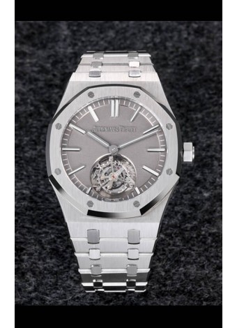 Audemars Piguet Royal Oak Tourbillon 41mm Dial Azul en Caja 904L - Dial Gris ahumado con chorro de Arena