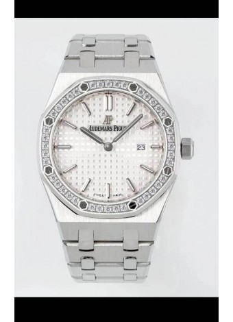 Audemars Piguet Royal Oak 33MM 904L White Black Dial 1:1 Mirror Replica Watch
