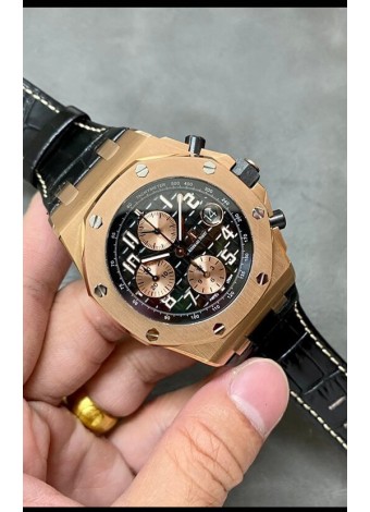 Audemars Piguet Royal Oak Offshore Dial Negro Cronógrafo Reloj Réplica a Espejo 1:1 - Acero 904L