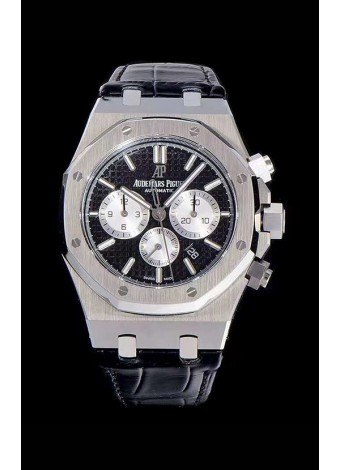 Audemars Piguet Royal Oak Chronograph Black Dial 904L Steel 1:1 Mirror Replica