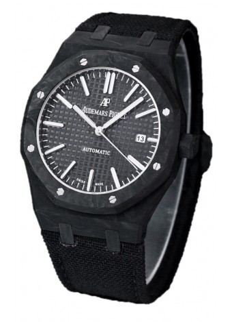 Audemars Piguet Royal Oak Ref.15400 Reloj con Caja de Carbono Forjado Dial Negro en Réplica Espejo 1:1