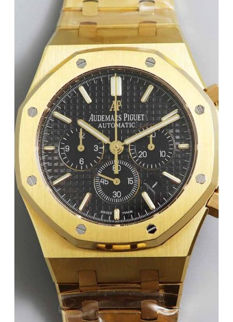 Audemars Piguet Royal Oak Cronógrafo Oro Amarillo Dial Dial Correa Acero Reloj Réplica Suiza