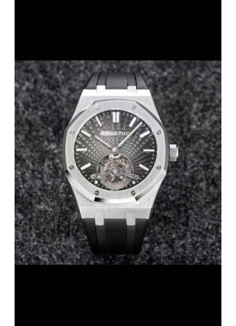 Audemars Piguet Royal Oak Tourbillon 41mm en Caja 904L - Dial Gris tipo Tapisserie Réplica última 1:1