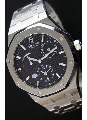 Audemars Piguet Royal Oak Dual Time Reloj Réplica Suizo en Dial Negro