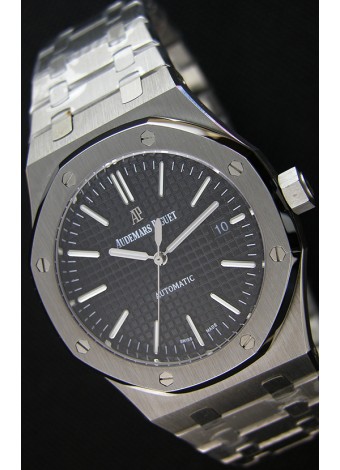 Audemars Piguet Royal Oak 41MM Dial Negro Correa de Acero - Reloj Réplica a Espejo 1:1 Última Edición