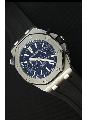 Audemars Piguet Royal Oak Offshore Reloj Réplica Cronógrafo de Cuarzo Suizo estilo Buzo con Dial Negro