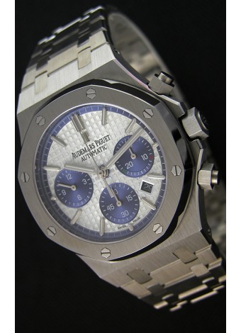 Audemars Piguet Royal Oak Reloj Réplica Suizo Cronógrafo, Dial Blanco, Correa de Acero