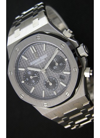 Audemars Piguet Royal Oak Reloj Réplica Suizo Cronógrafo, Dial Gris tipo Pizarra Correa de Acero