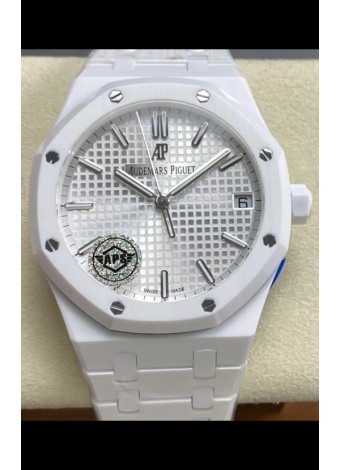 Réplica del Reloj  Audemars Piguet Royal Oak 15500 de cerámica blanca, Superclon