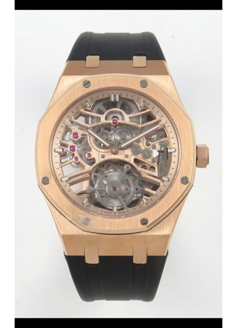 Reloj Audemars Piguet Royal Oak Super Clone Tourbillon 26735 en Oro Rosado