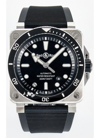 Bell & Ross BR03-92 Diver Acero Inoxidable - Dial Negro Reloj Réplica Suizo Réplica Espejo 1:1