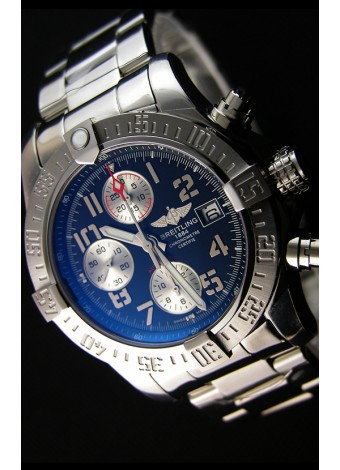 Breitling Skyland Avenger Reloj Réplica Suizo Cronógrafo Dial Negro Réplica a Espejo 1: 1