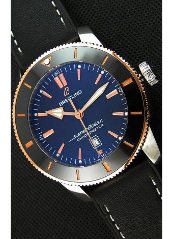 Breitling SuperOcean Heritage II B20 44MM Reloj Réplica a espejo 1:1 Dial Negro con Bisel en Dos Tonos