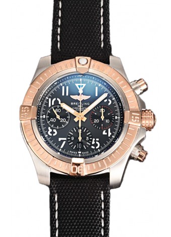 Breitling Avenger Chronograph 45 Dial Negro Dos Tonos Reloj Réplica Suiza Espejo 1:1