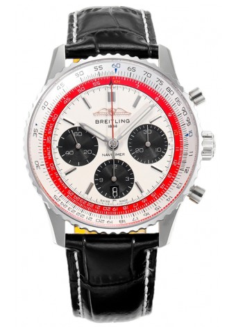 Breitling Navitimer B01 Boeing 747 Chronograph 43 Dial Blanco - Caja Acero 904L Réplica Suiza Espejo 1:1