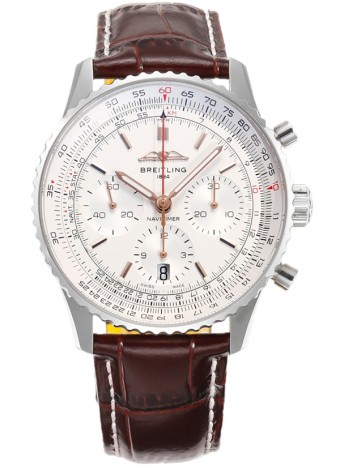 Breitling Navitimer B01 Chronograph 43 Dial Blanco - Caja Acero 904L Réplica Suiza Espejo 1:1