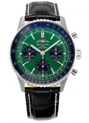 Breitling Navitimer B01 Chronograph 43 Dial Verde - Caja Acero 904L Réplica Suiza Espejo 1:1