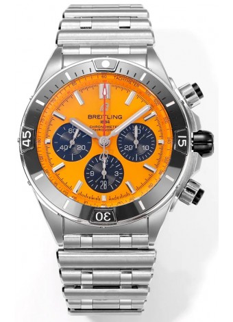 Breitling Chronomat B01 42 Edición Suiza Caja Acero 904L Dial Amarillo Pálido Reloj Réplica Espejo 1:1