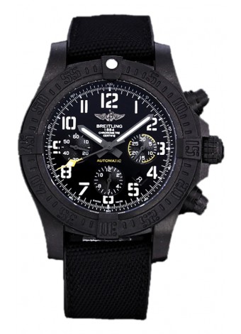 Breitling Avenger Hurricane Chronograph Dial Negro Correa Nylon - Revestimiento DLC Reloj Réplica Suiza