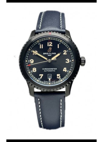 Breitling Navitimer Aviator 8 Automatic 41 Dial NegroBlue Strap Reloj Réplica Suiza Espejo 1:1
