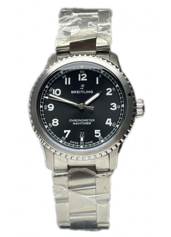 Breitling Navitimer Aviator 8 Automatic 41 Dial Negro Correa Acero Reloj Réplica Suiza Espejo 1:1