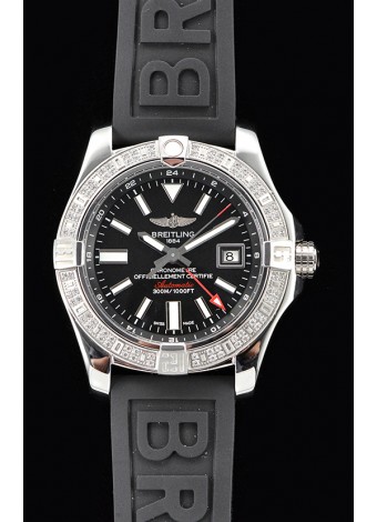 Breitling Avenger II Steel GMT Reloj Suizo a Espejo 1:1 Última Edición - Dial Negro