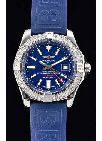 Breitling Avenger II Steel GMT Reloj Suizo a Espejo 1:1 Última Edición - Dial Azul
