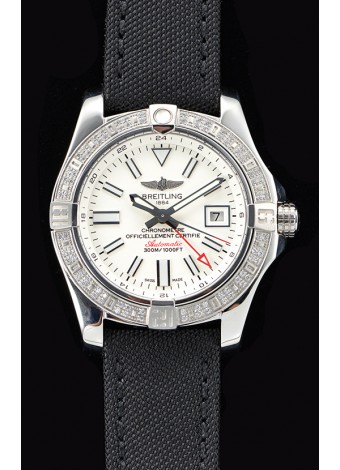 Breitling Avenger II Steel GMT Reloj Suizo a Espejo 1:1 Última Edición - Dial Blanco