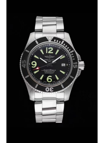 Breitling Superocean Automatic 44 Steel - Black Dial 1:1 Mirror Replica