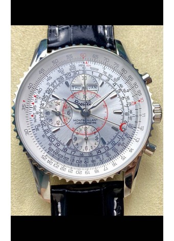 Breitling Montbrilliant Superclone Reloj Réplica en Dial Blanco - Caja Acero 904L