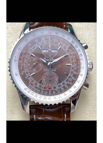 Breitling Montbrilliant Superclone Reloj Réplica in Dial Marrón - Caja Acero 904L
