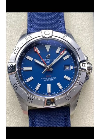 Breitling Avenger GMT Automatic 44 Reloj Réplica Suizo Super Clone 1:1  - Dial Azul 