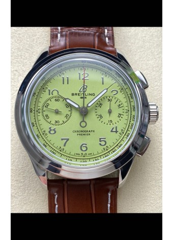 Breitling Premier B01 Chronograph 42 Edition Caja Acero Dial Verde - Reloj Réplica Espejo 1:1