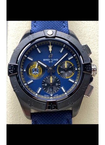 Breitling Super Clone Avenger B01 Chronograph 44 Dial Azul Oscuro Reloj Réplica Suizo Espejo 1:1